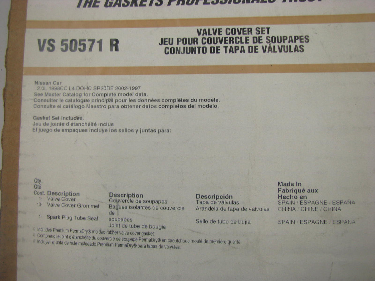 Fel-pro VS50571R Engine Valve Cover Gasket For 1997-2002 Nisssan 2.0L