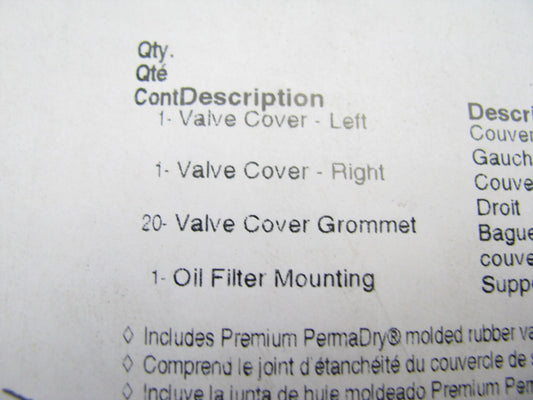 Fel-pro VS50594R Valve Cover Gasket Set For 2002-2005 Dodge 3.7L V6