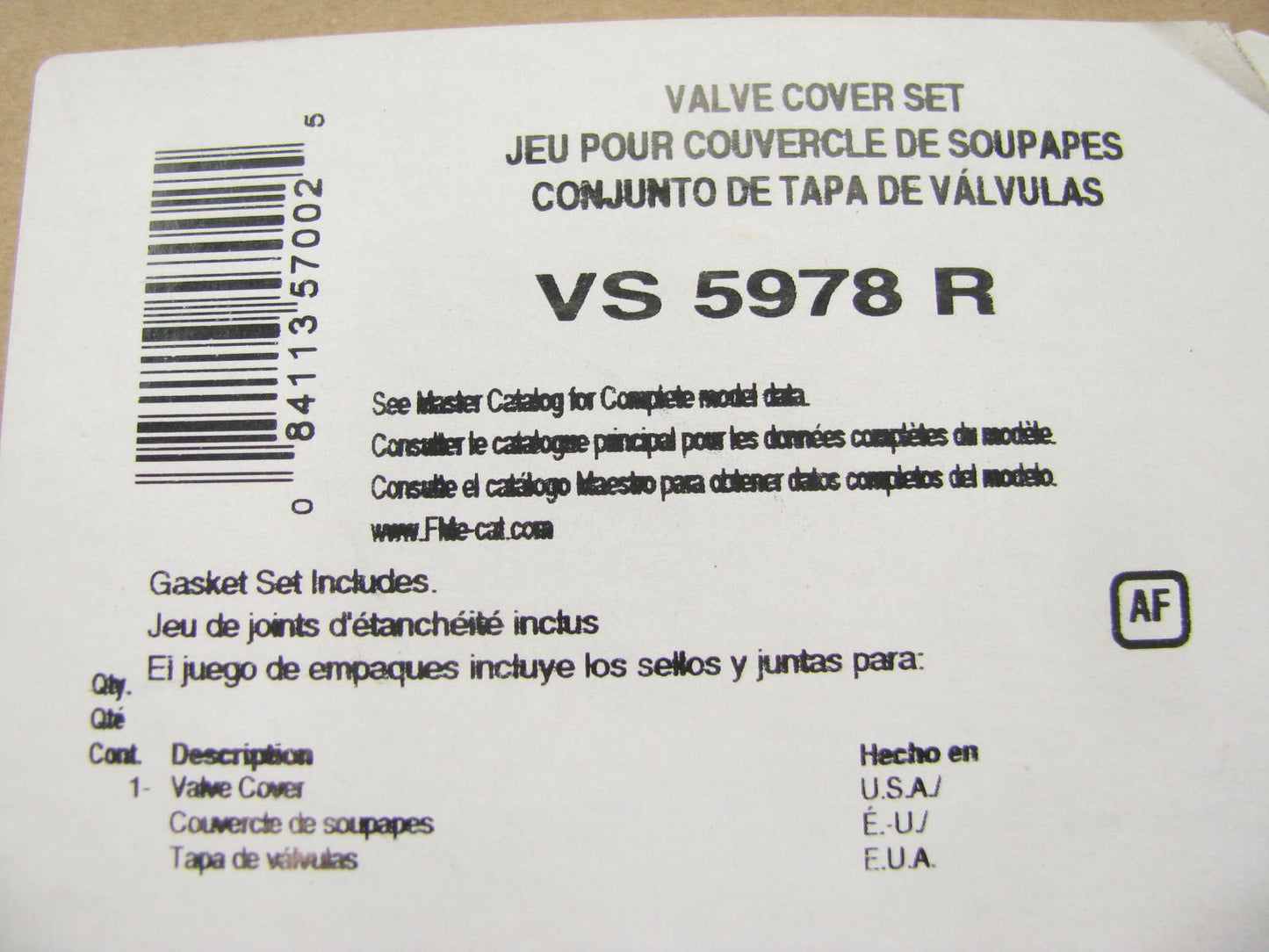 FelPro VS5978R Engine Valve Cover Gasket Set 60-88 Detroit Diesel 426 6V-71 7.0L