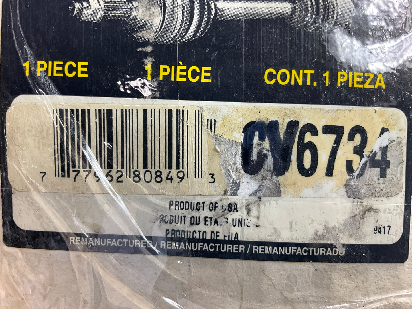 REMAN Fenco CV6734 Front 6-Lugs CV Axle