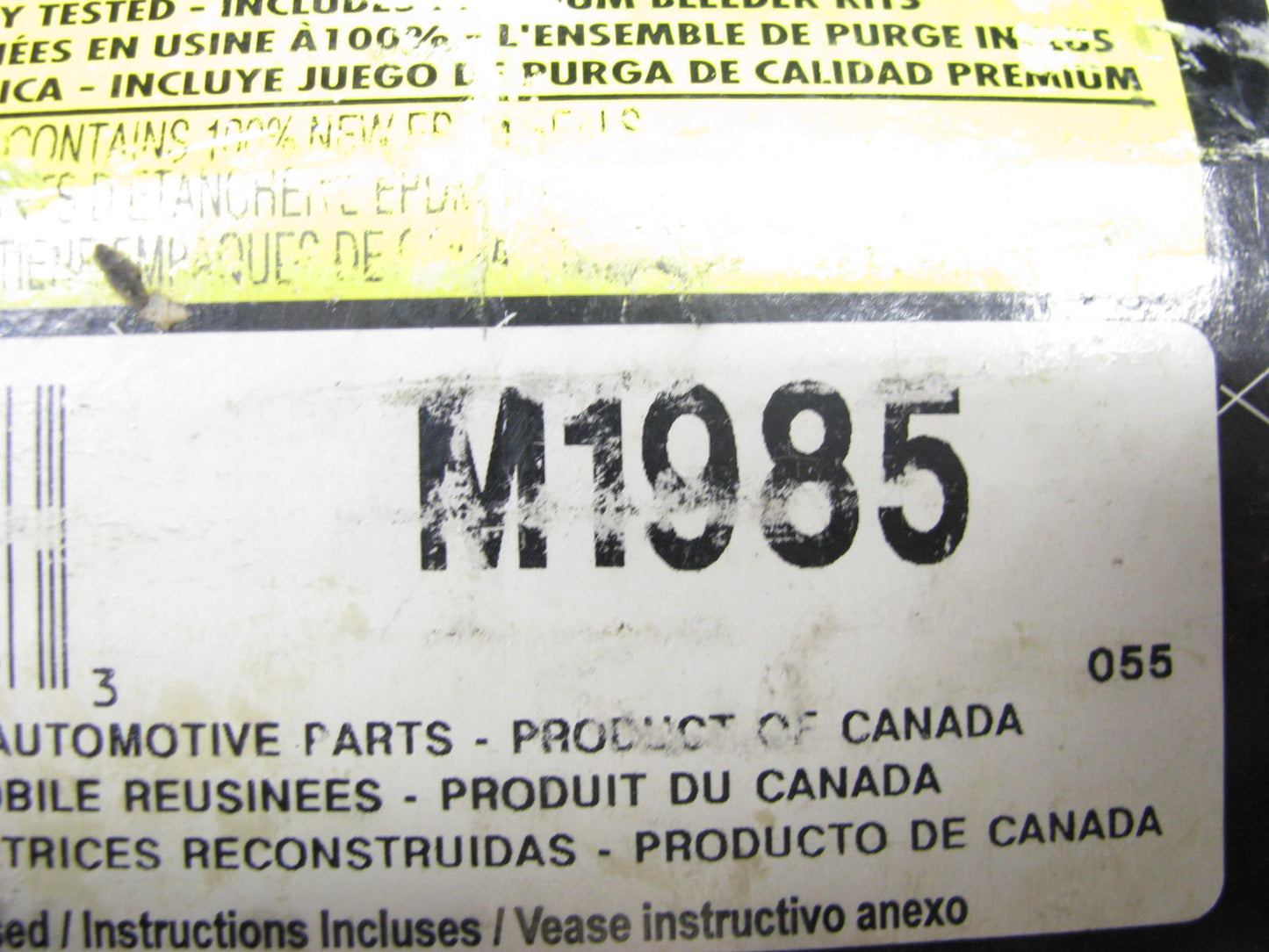 Fenco M1985 Reman Brake Master Cylinder W/O Reservoir