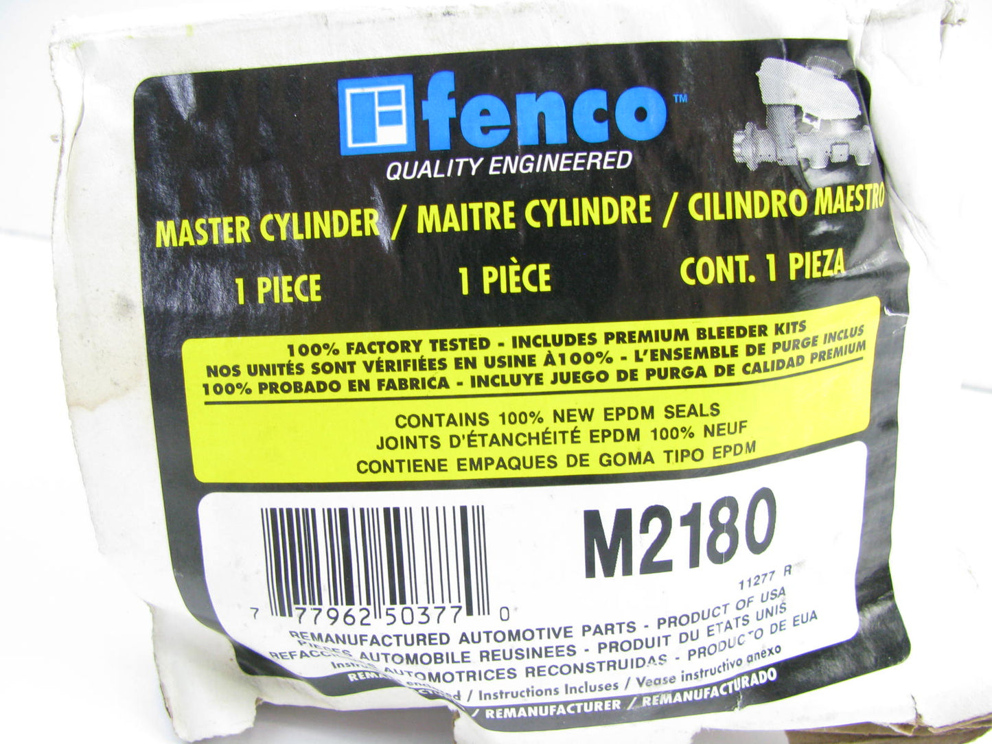 Fenco M2180 Reman Brake Master Cylinder For 1987-1989 Ford Aerostar