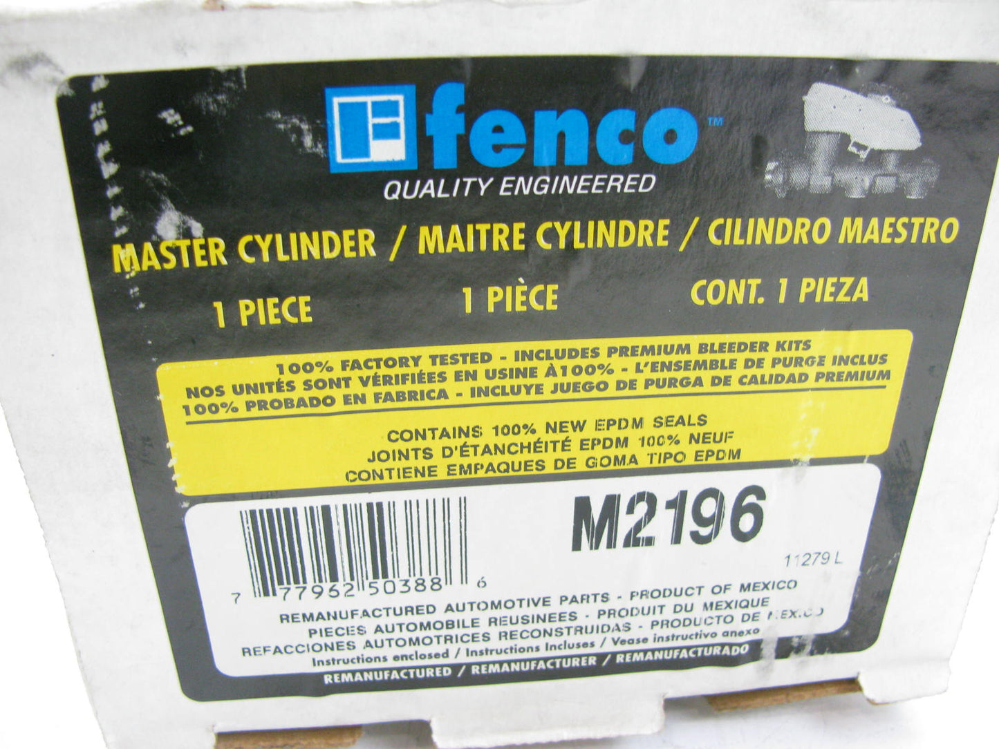 REMAN Fenco M2196 Brake Master Cylinder 87-88 Thunderbird Cougar, 87-93 Mustang
