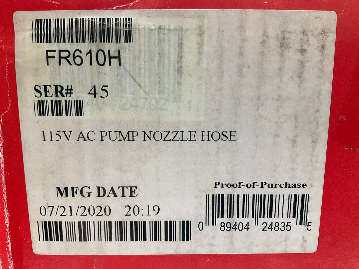 Tube Has Some Rust, Fill-Rite FR610H Fuel Transfer Pump, 115V AC, 15 GPM, 1/6 Hp