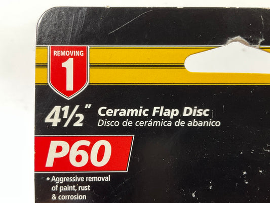 Finish 1st 8315 G2 4-1/2'' Ceramic Flap Disc P60 60 Grit, 13,300 Max RPM