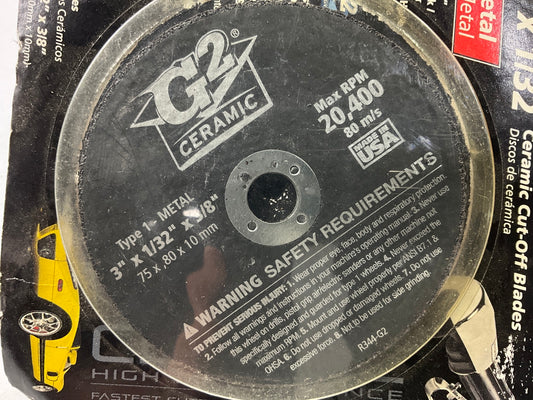 (10) Blades Total Finish 8465 3'' X 1/32'' Ceramic Cut-off Disc Blades For Metal