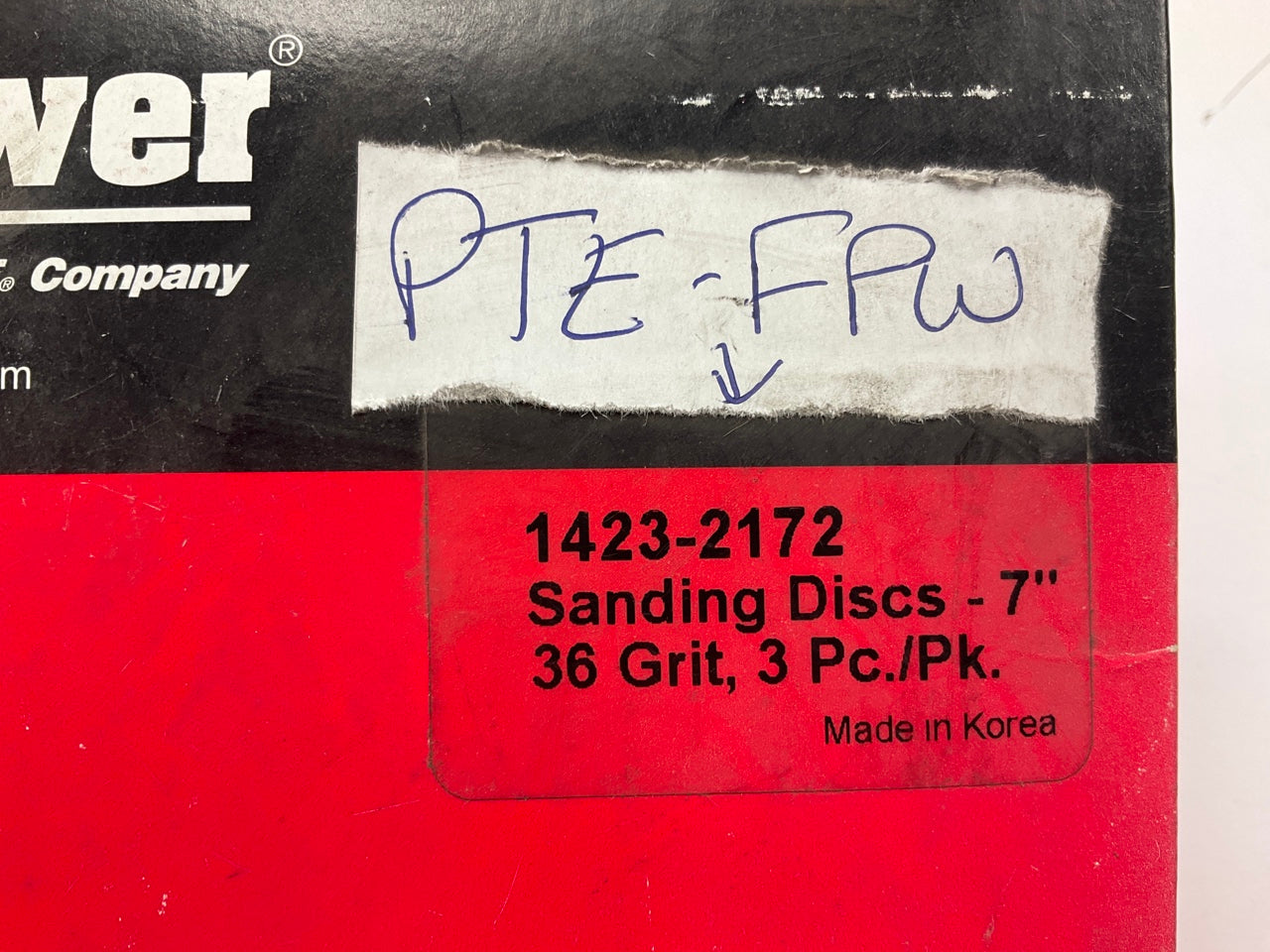 Firepower 1423-2172 Sanding Discs, 7'' X 7/8'', 36 Grit (3 Pack)