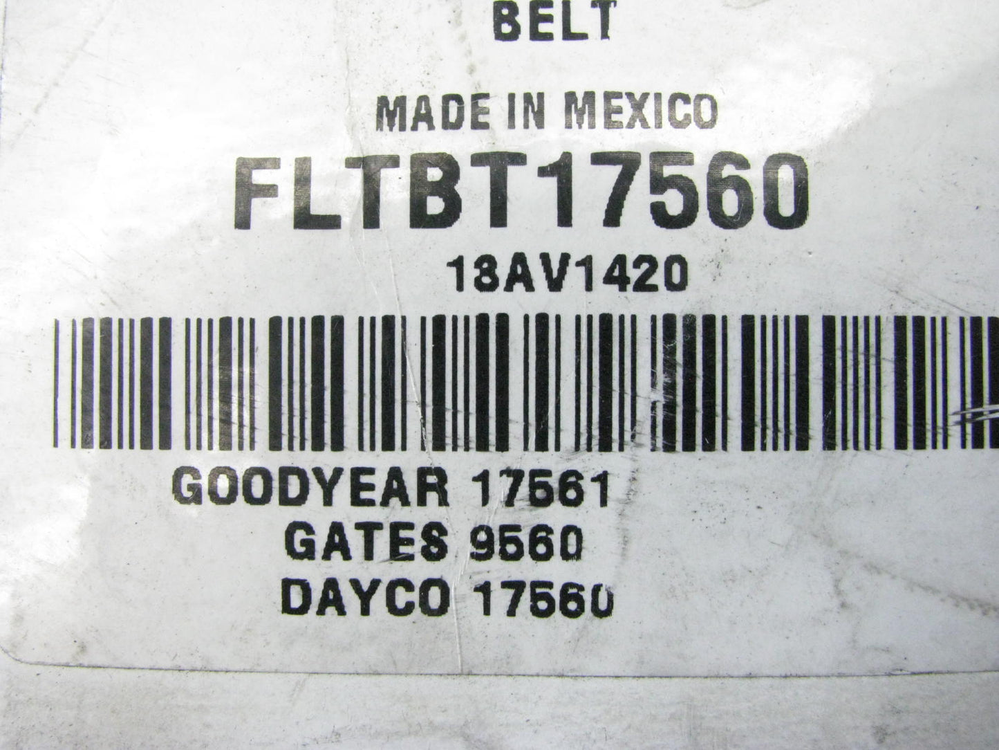 Fleetrite FLTBT17560 Accessory Drive Belt - 0.53'' X 56.25'' - 36 Degree