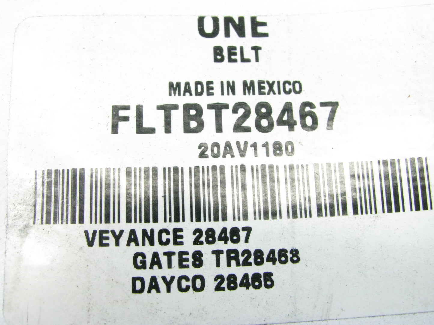 Fleetrite FLTBT28467 Accessory Drive Belt - 0.875'' X 46.875'' - 38 Degree