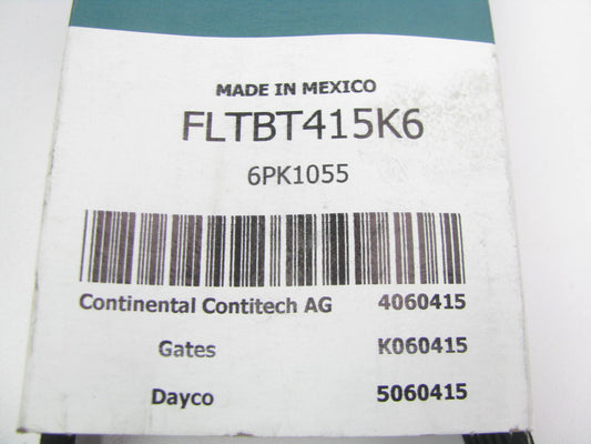 Fleetrite FLTBT415K6 Serpentine Belt - 0.84'' X 42.00'' - 6 Ribs