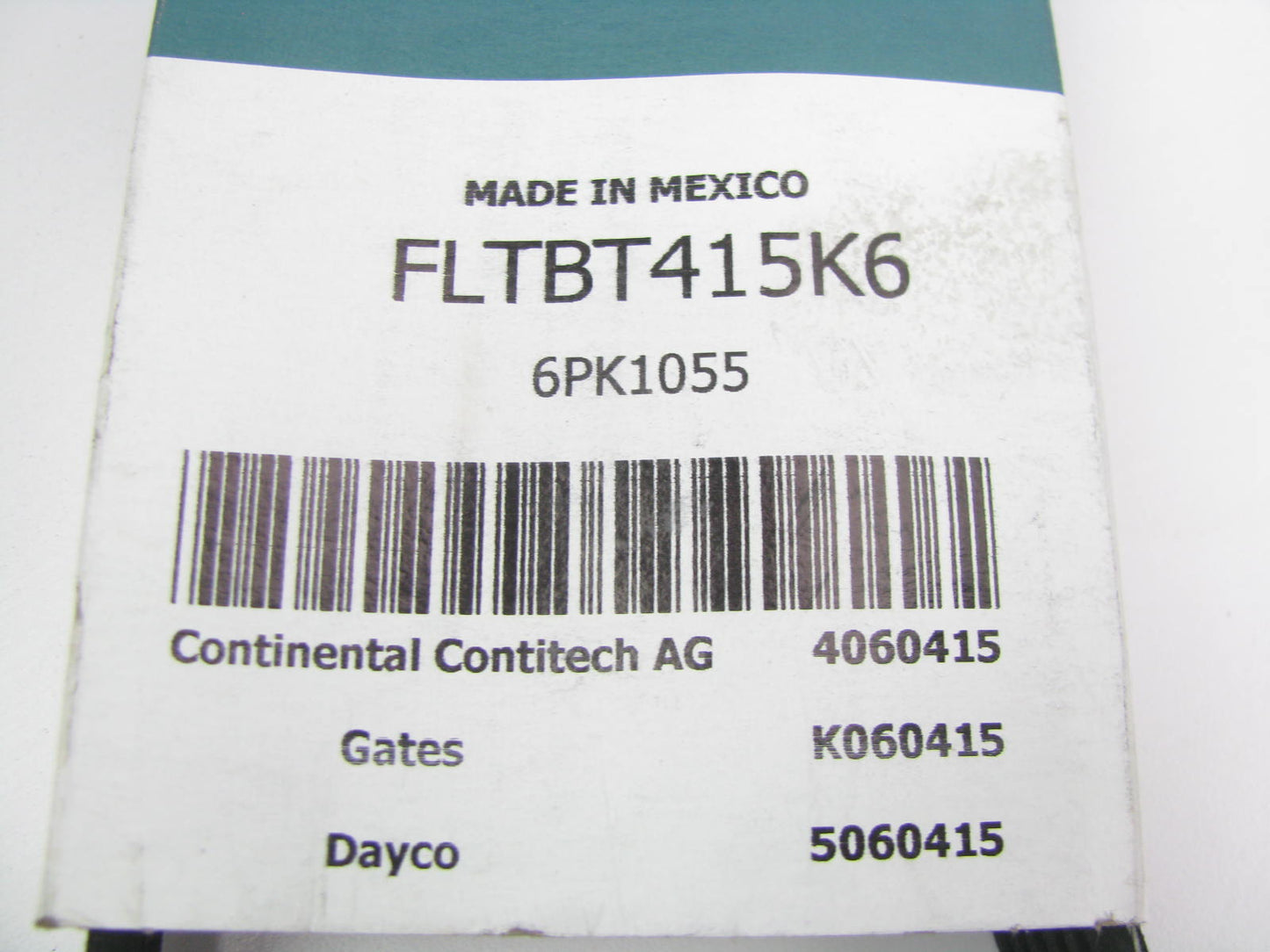 Fleetrite FLTBT415K6 Serpentine Belt - 0.84'' X 42.00'' - 6 Ribs