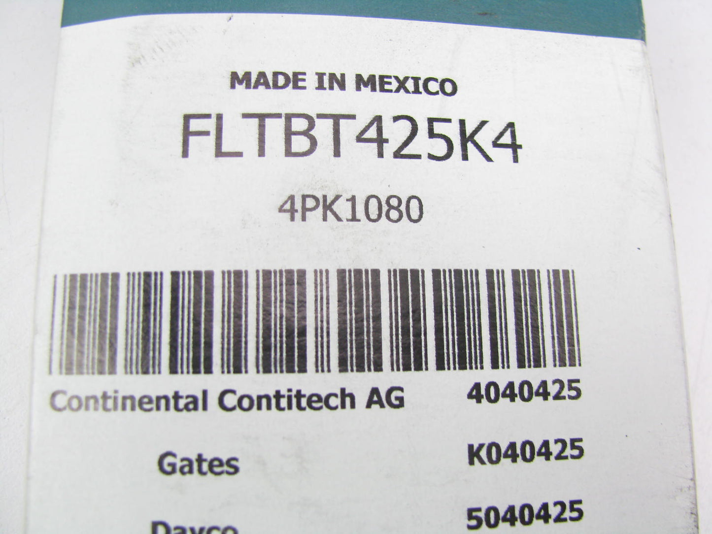 Fleetrite FLTBT425K4 Serpentine Belt - 0.56'' X 42.50'' - 4 Ribs