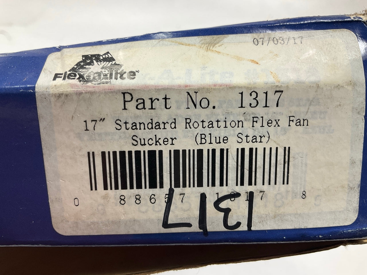 Flex-a-lite 1317 Cooling High Performance 6-Blade Flex Fan 17'' Blue Std Rotation