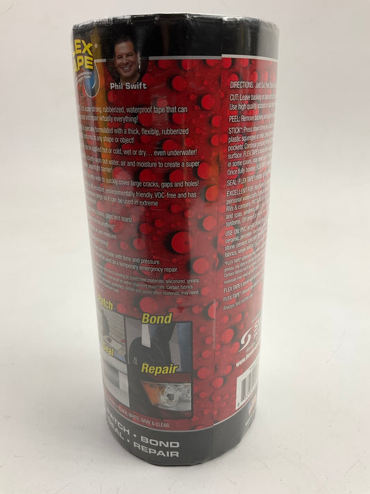 Flex Seal TFSBLKR0805 Rubberized Waterproof Tape Adhesive Sealant Patch, 8'' X 5'