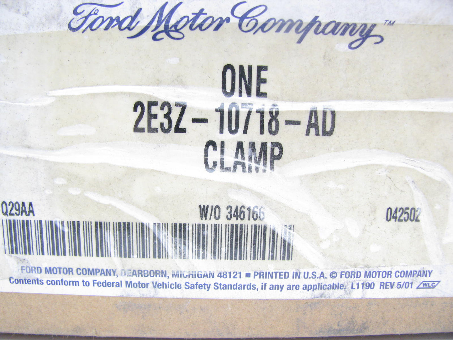 NEW - OEM Ford 2E3Z-10718-AD Battery Hold Down Clamp For 2002 Think