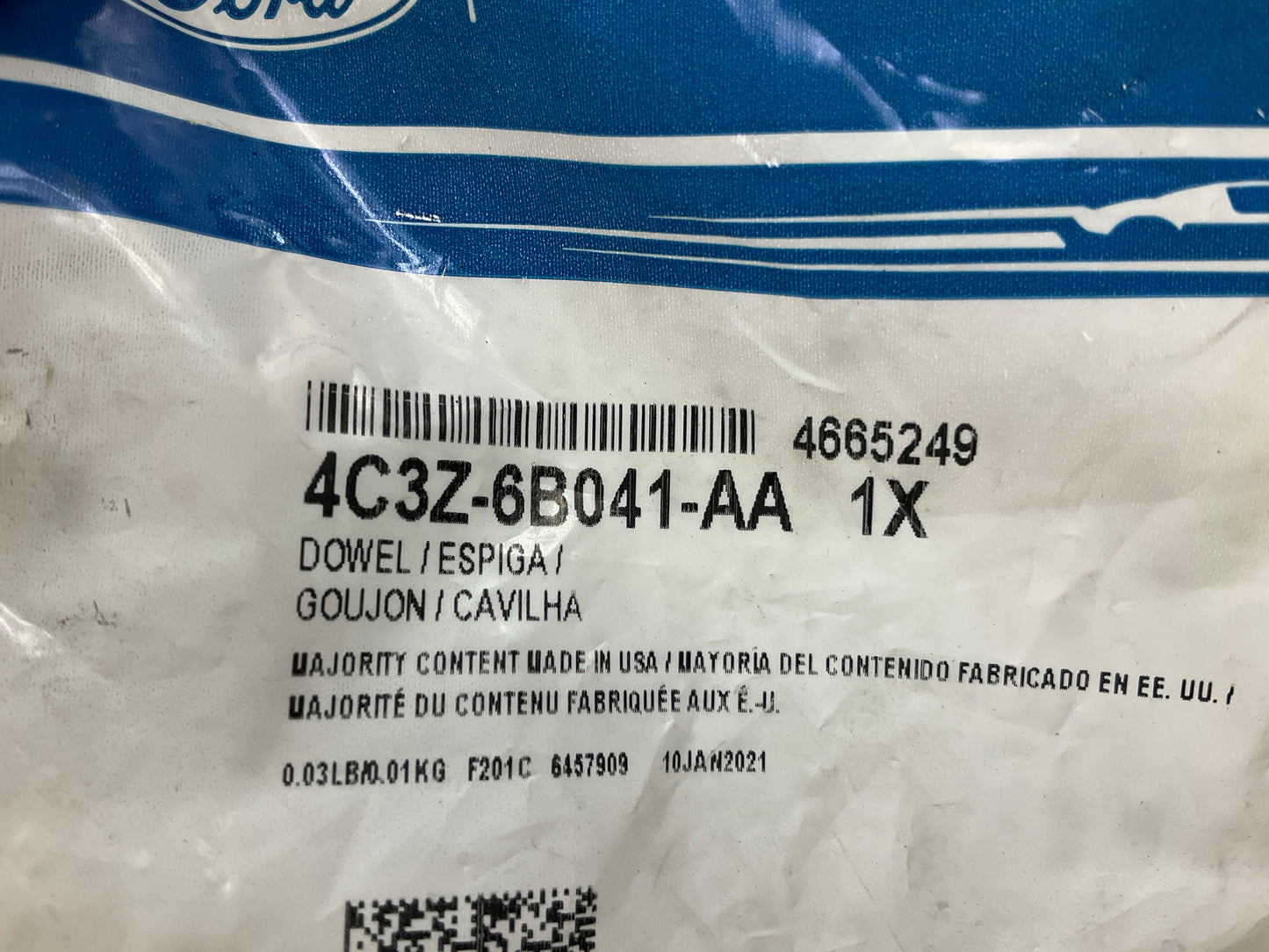 NEW - OEM Ford 4C3Z-6B041-AA Engine Cylinder Head Dowel Pin