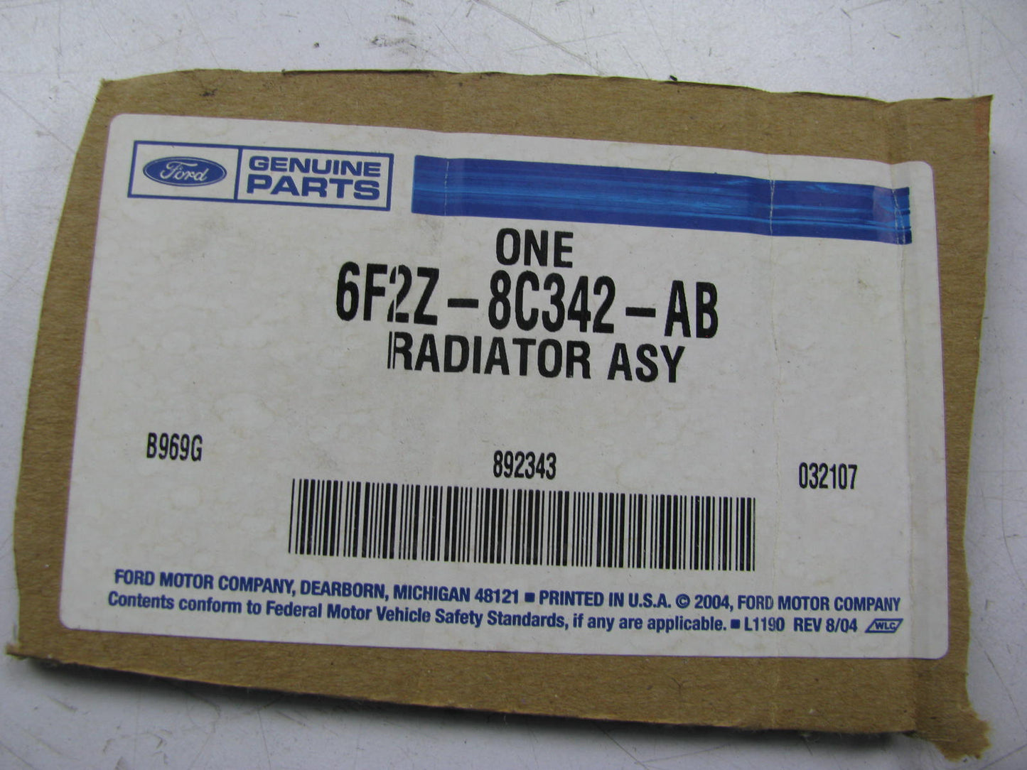 NEW - OEM Ford 6F2Z-8C342-AB Radiator & Condenser Cooling Module Assembly