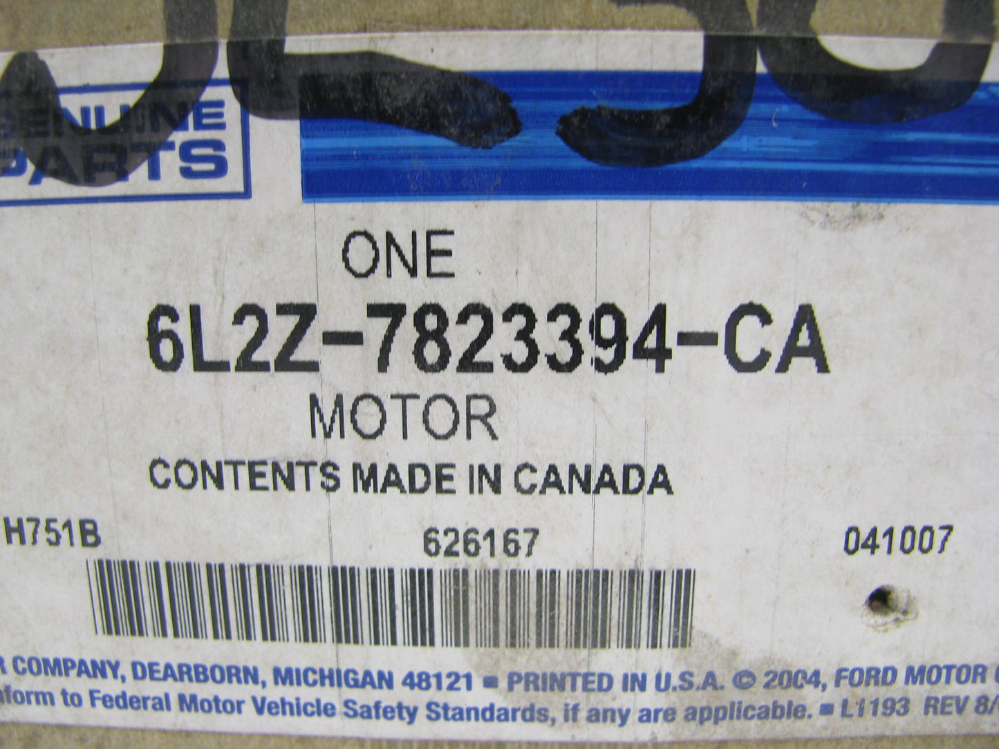 NEW - OEM Ford 6L2Z-7823394-CA Rear Left Power Window Motor