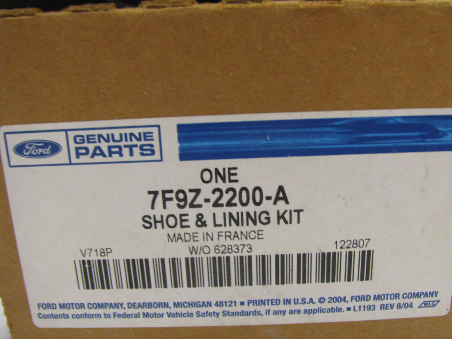 NEW - OEM Ford 7F9Z-2200-A Rear Disc Brake Pads