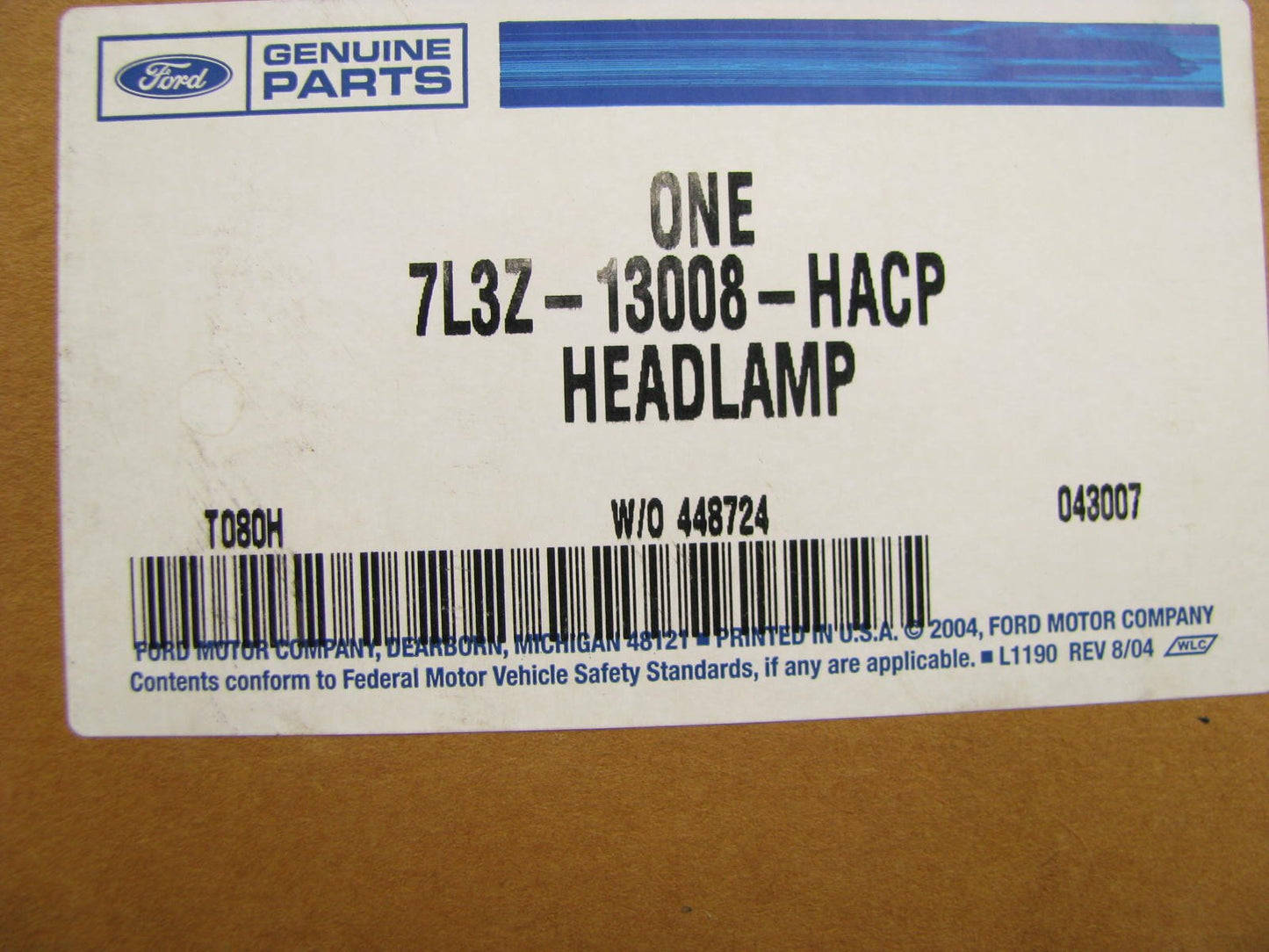 New OEM Ford 7L3Z-13008-HACP Left Headlight Lamp Head Light 06-08 F-150, Mark LT
