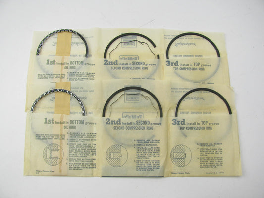 DOES (2) PISTONS - OEM Ford C3OZ-6148-A Piston Rings STD 1963-1983 200 250-L6