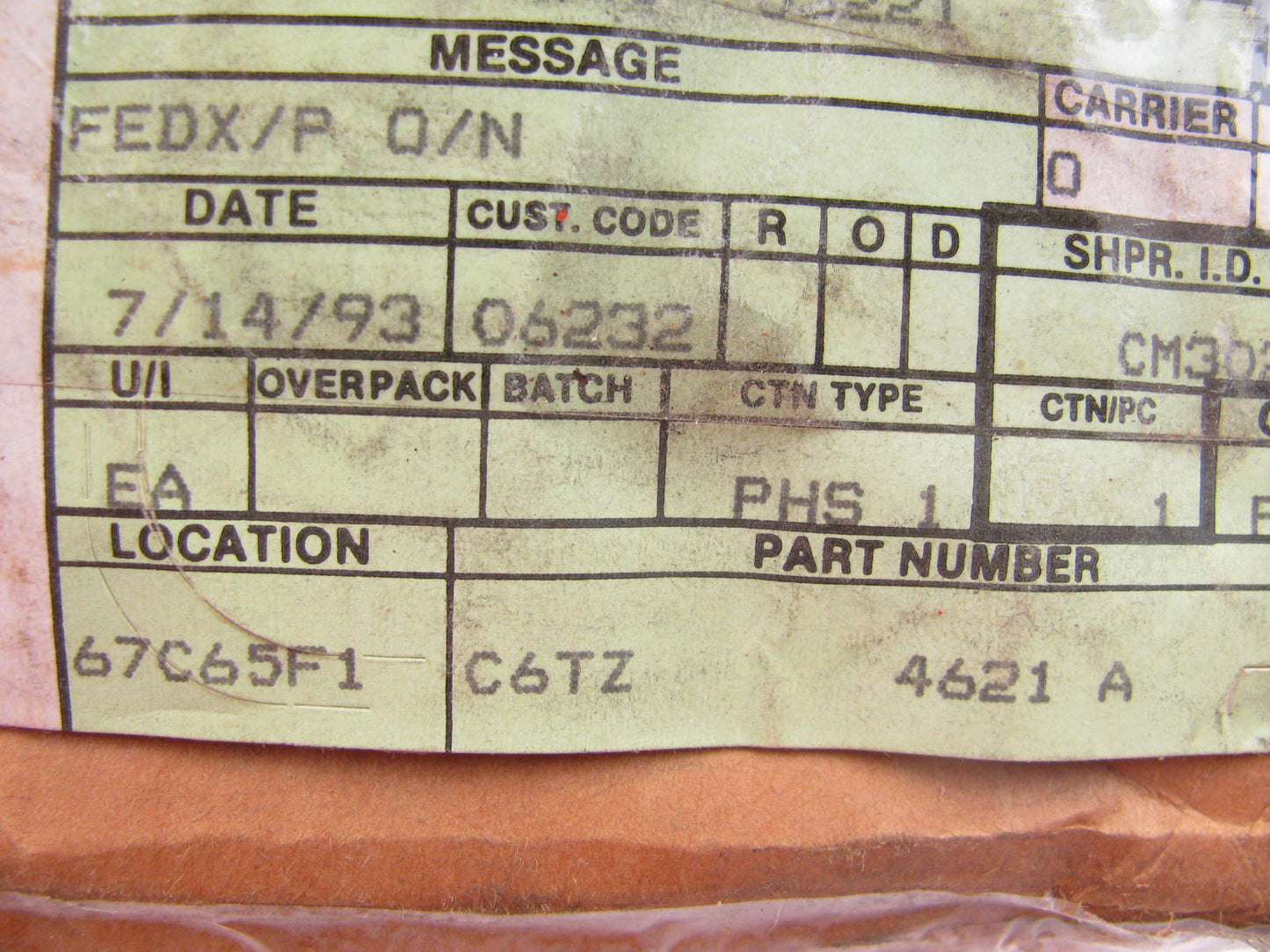 NOS - OEM Ford C6TZ-4621-A Differential Pinion Bearing