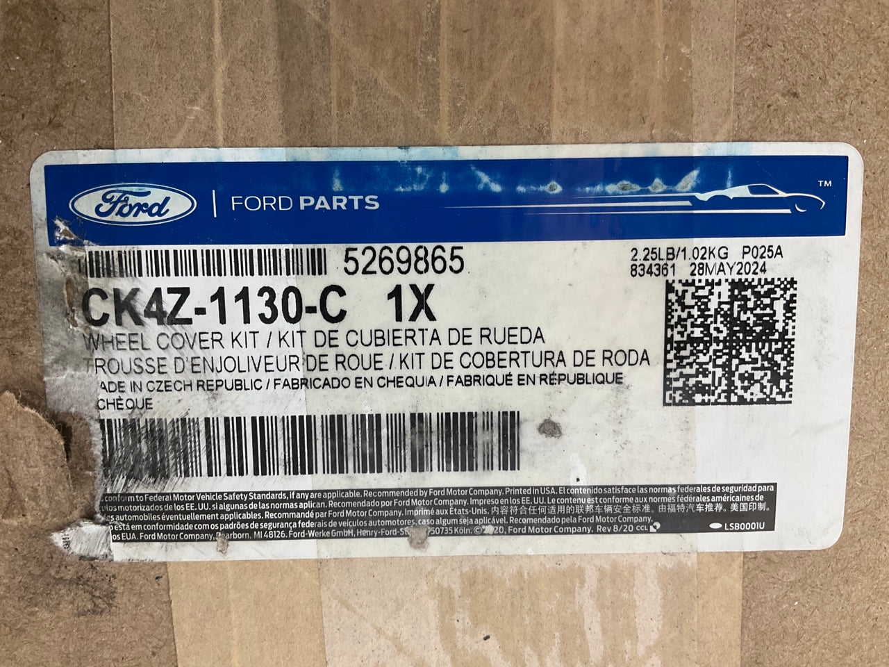 (4) NEW - OEM Ford CK4Z-1130-C Wheel Center Cap For 2015-24 Transit-150 250 350