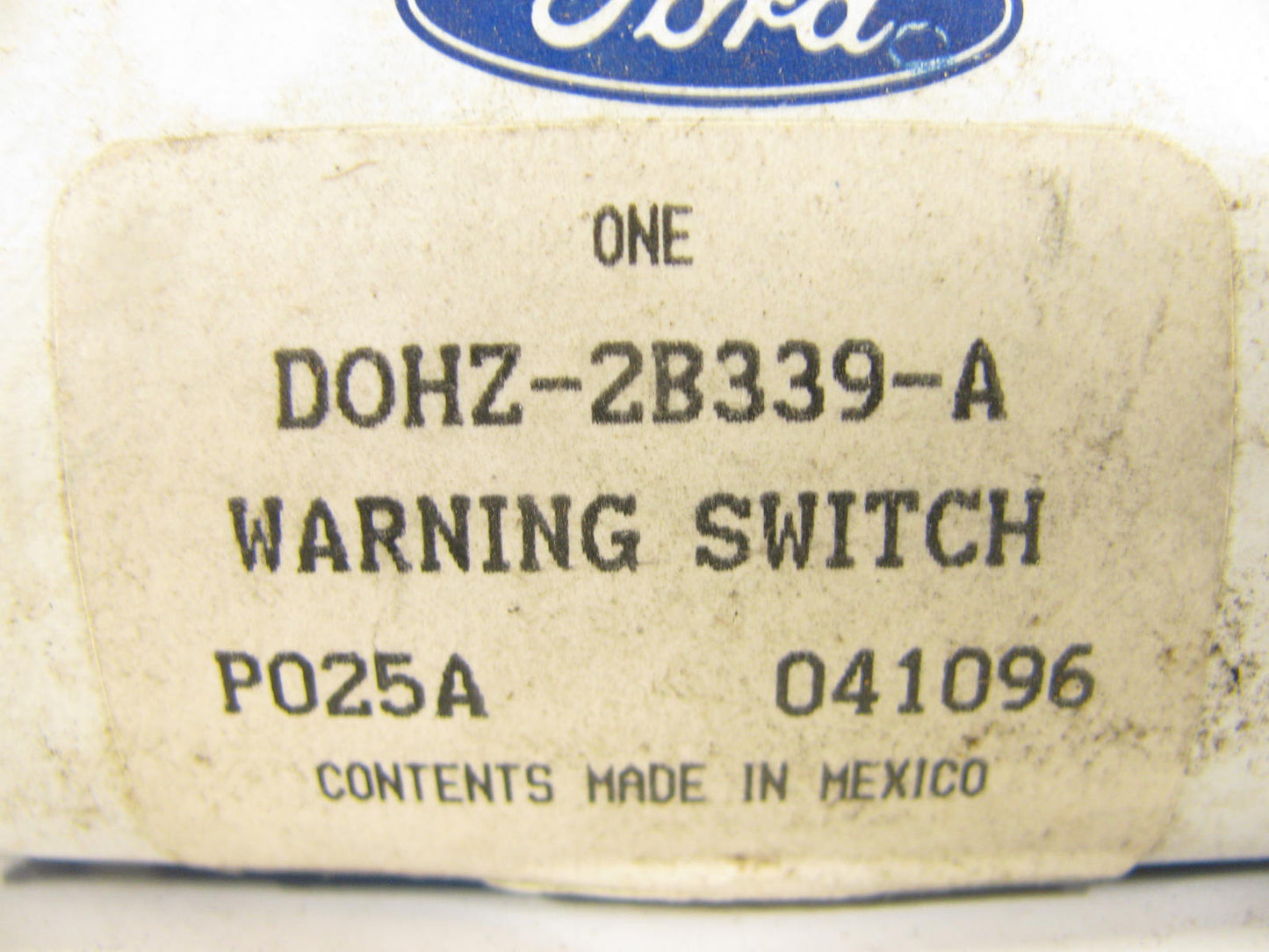 NEW - OEM FORD D0HZ-2B339-A Brake Low Pressure Warning Switch