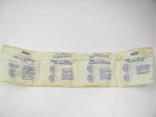 NEW - OEM Ford D4ZZ-6148-A Partial Piston Rings - Standard 1974-1985 2.8L-V6