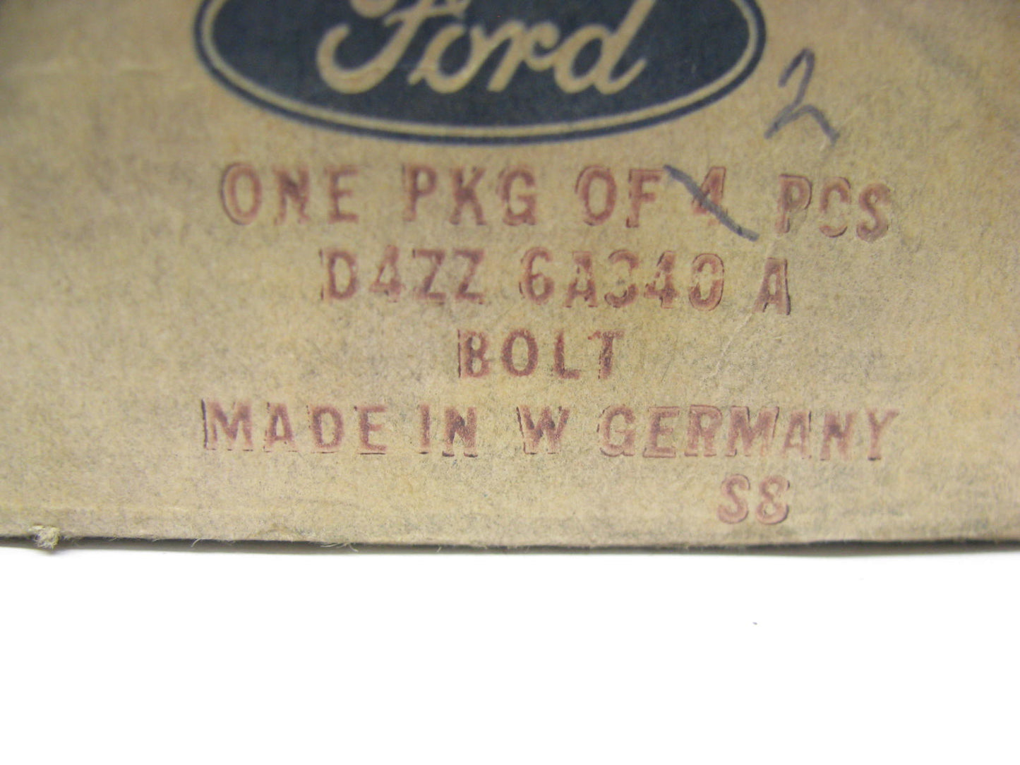 (2) NEW - OEM Ford D4ZZ-6A340-A Engine Crankshaft Pulley Bolt 1974-1986 2.8L-V6