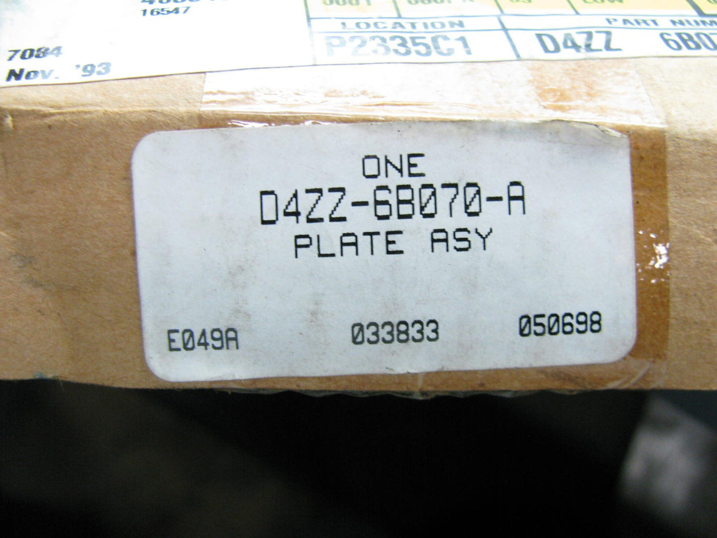 NEW - OEM Ford D4ZZ-6B070-A Timing Cover Backing Plate 1974-1985 2.8L 171 V6