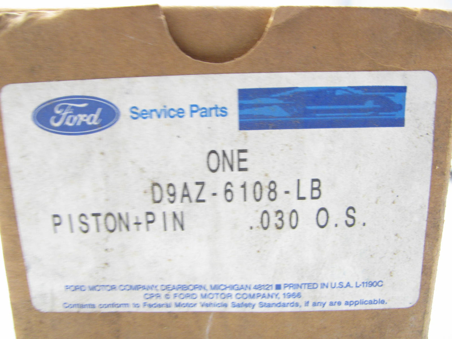 New Genuine OEM Ford Piston D9AZ-6108-LB Clevite 224-2040 STD 9-1171