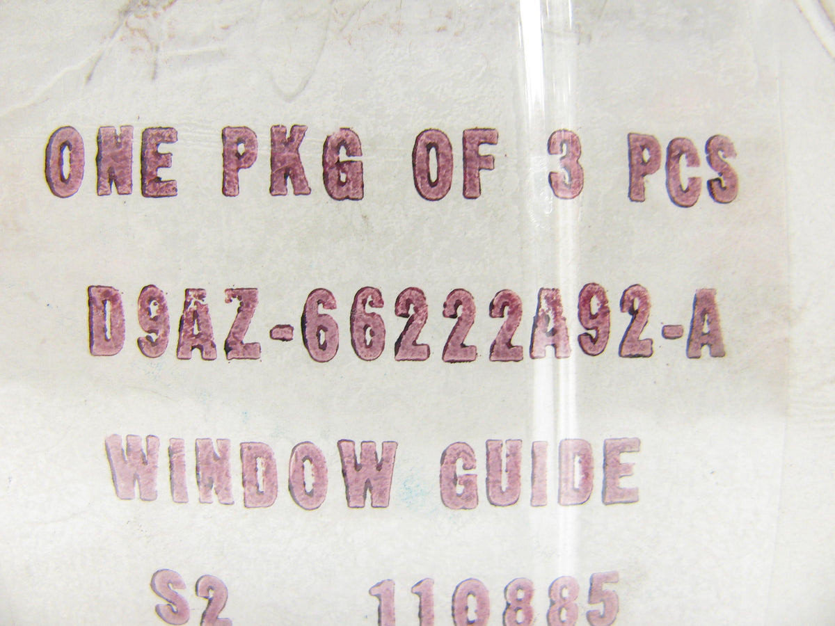 (3) NEW - OEM Ford D9AZ-66222A92-A Lower Window Guide For 1979-1981 LTD
