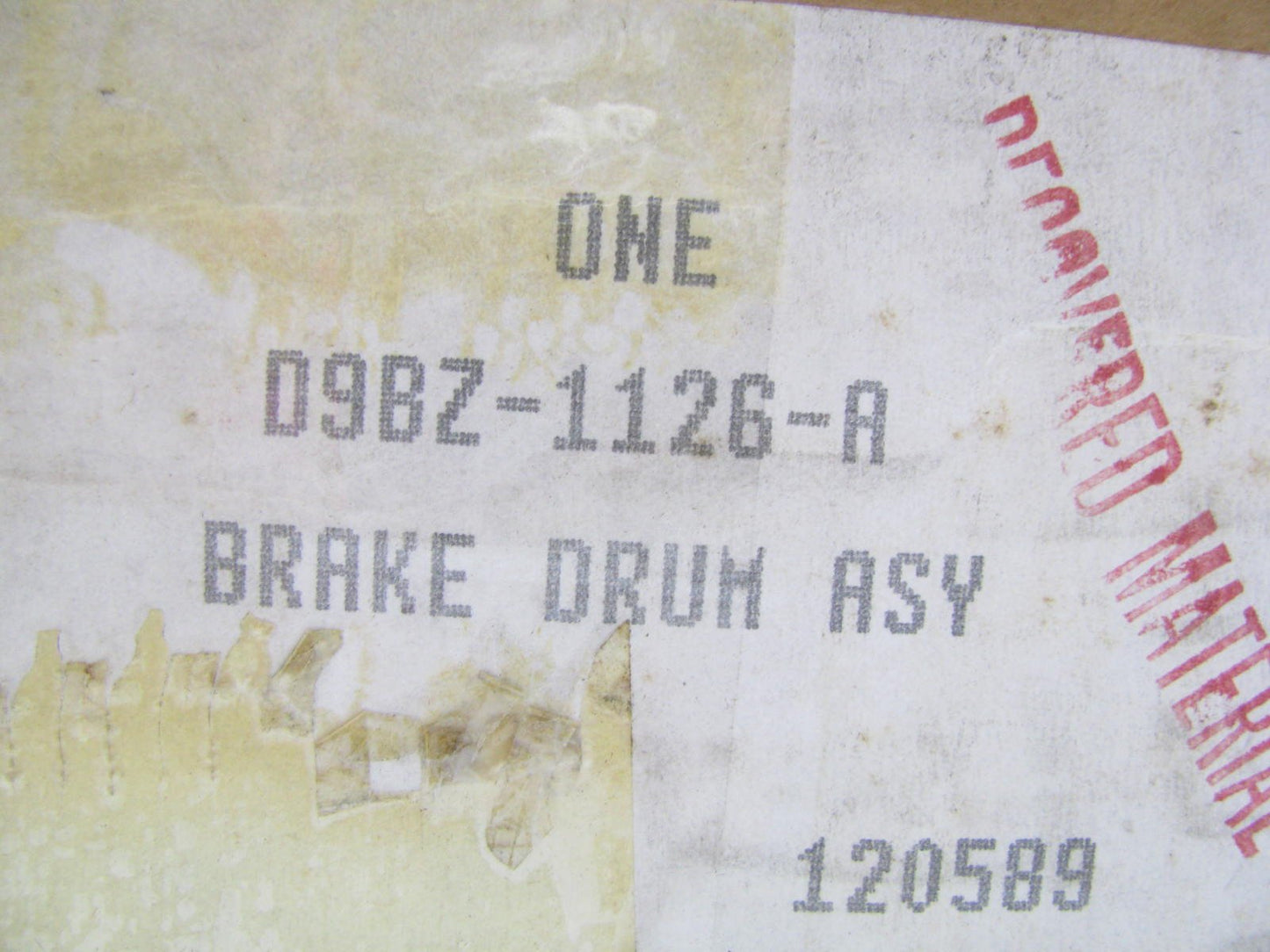 (1) NEW GENUINE OEM Ford D9BZ-1126-A REAR Brake Drum