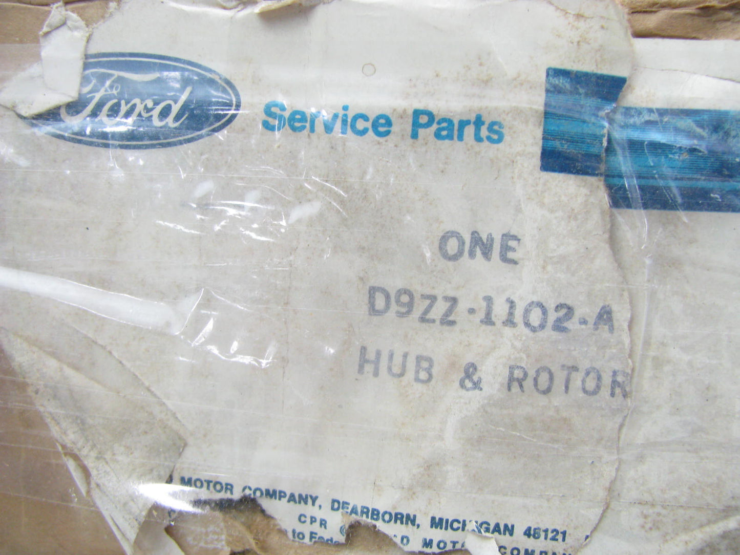 NEW - OEM Ford D9ZZ-1102-A Front Disc Brake Rotor 1980-1981 Mustang & Capri