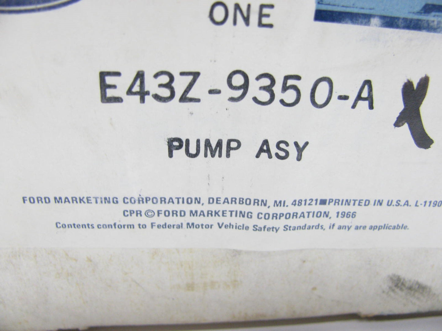 NEW OEM Ford E43Z-9350-A Fuel Pump For 1984 Tempo, Topaz, 1985 LTD, Marquis 2.3L