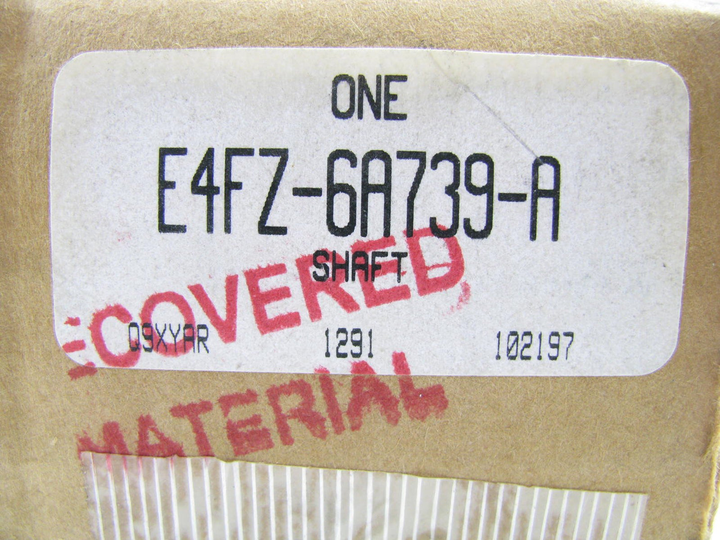 NEW - OEM Ford E4FZ-6A739-A Auxiliary Drive Shaft 1980-1988 2.3L OHC