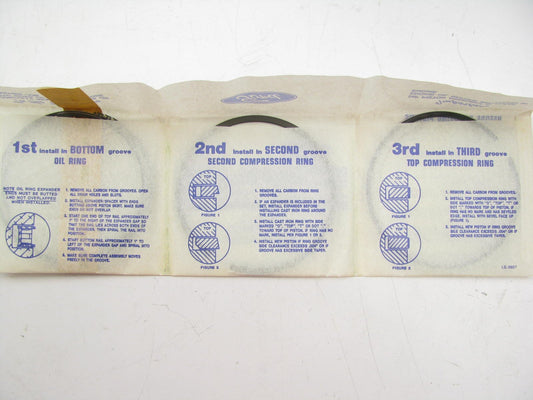 DOES 2 PISTONS - 1983-1994 Ford 2.3L 0.040'' Over OEM Piston Rings E5ZZ-6148-D