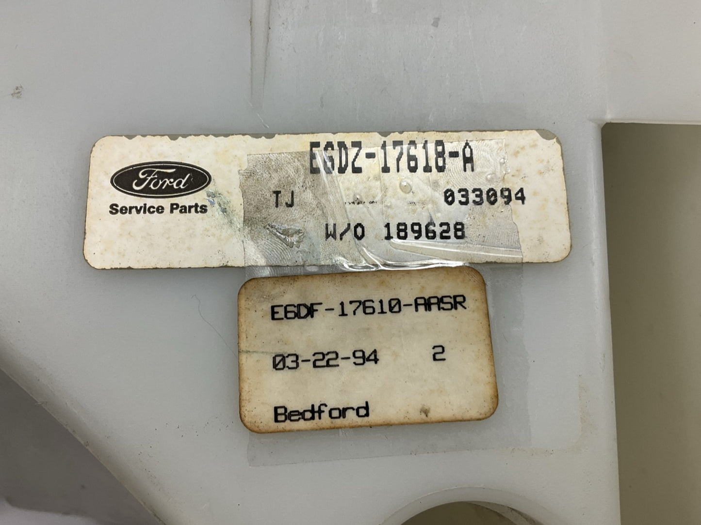 NEW - OEM Ford E6DZ-17618-A Windshield Washer Reservoir 1986-1989 Taurus 3.0L-V6