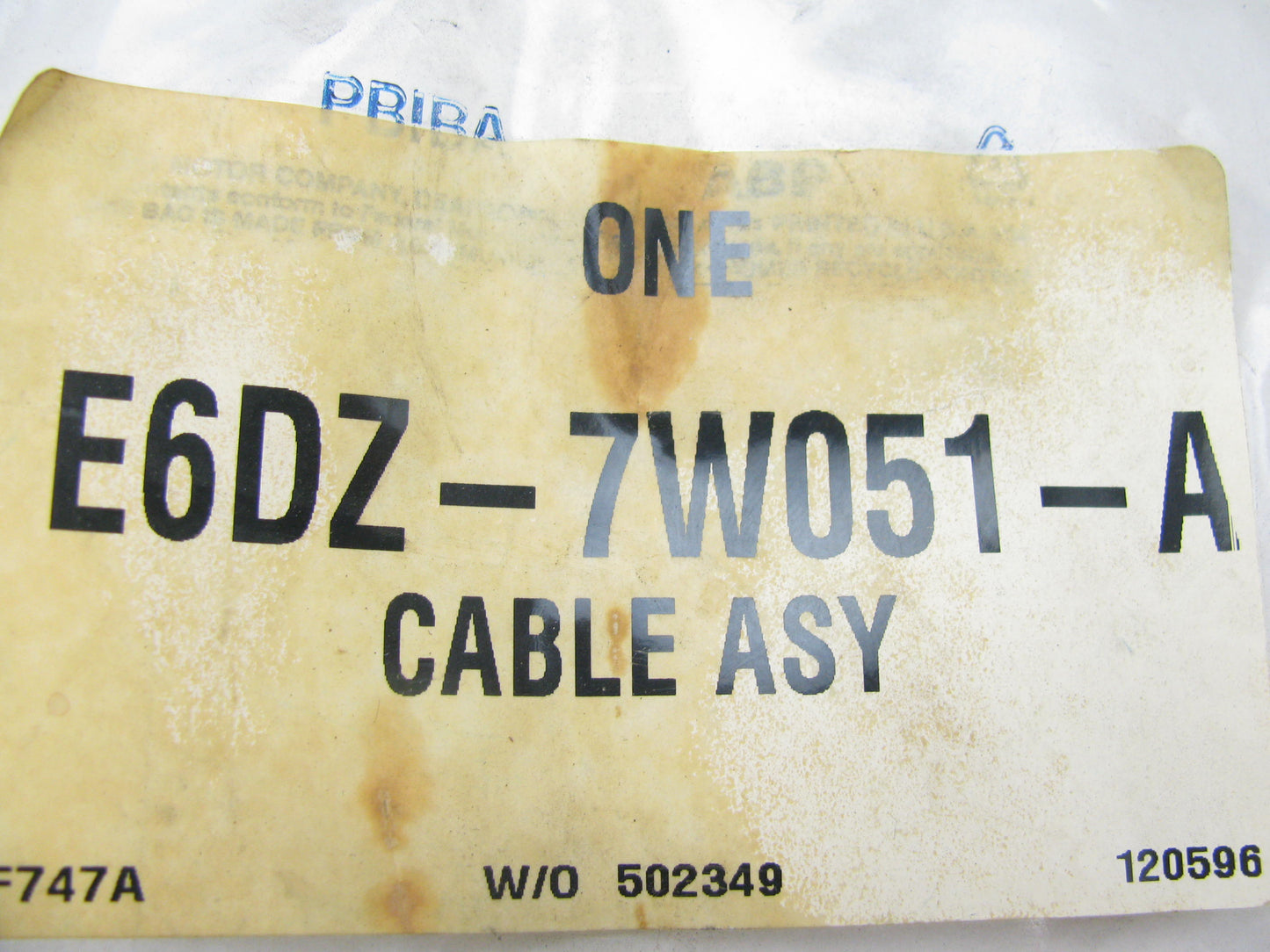NEW - OEM Ford E6DZ-7W051-A Manual Transmission Shift Cable 1986 Taurus MT5