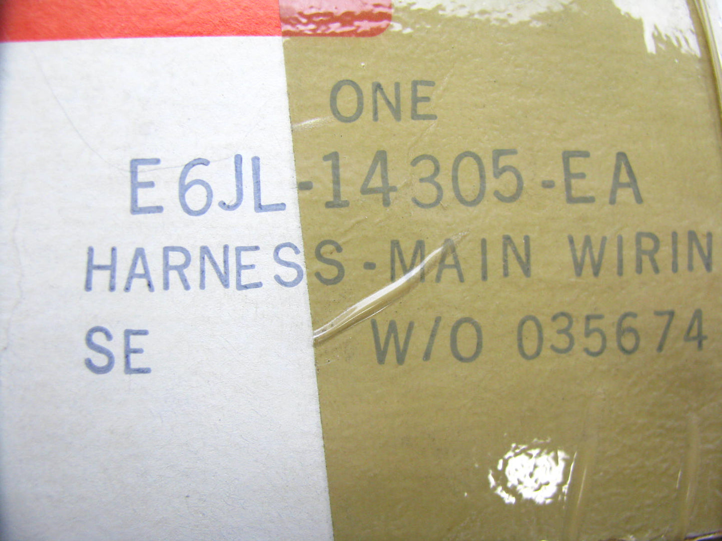 NEW - OEM Ford E6JL-14305-EA Main Wiring Harness 1985-1989 VSG411 VSG413