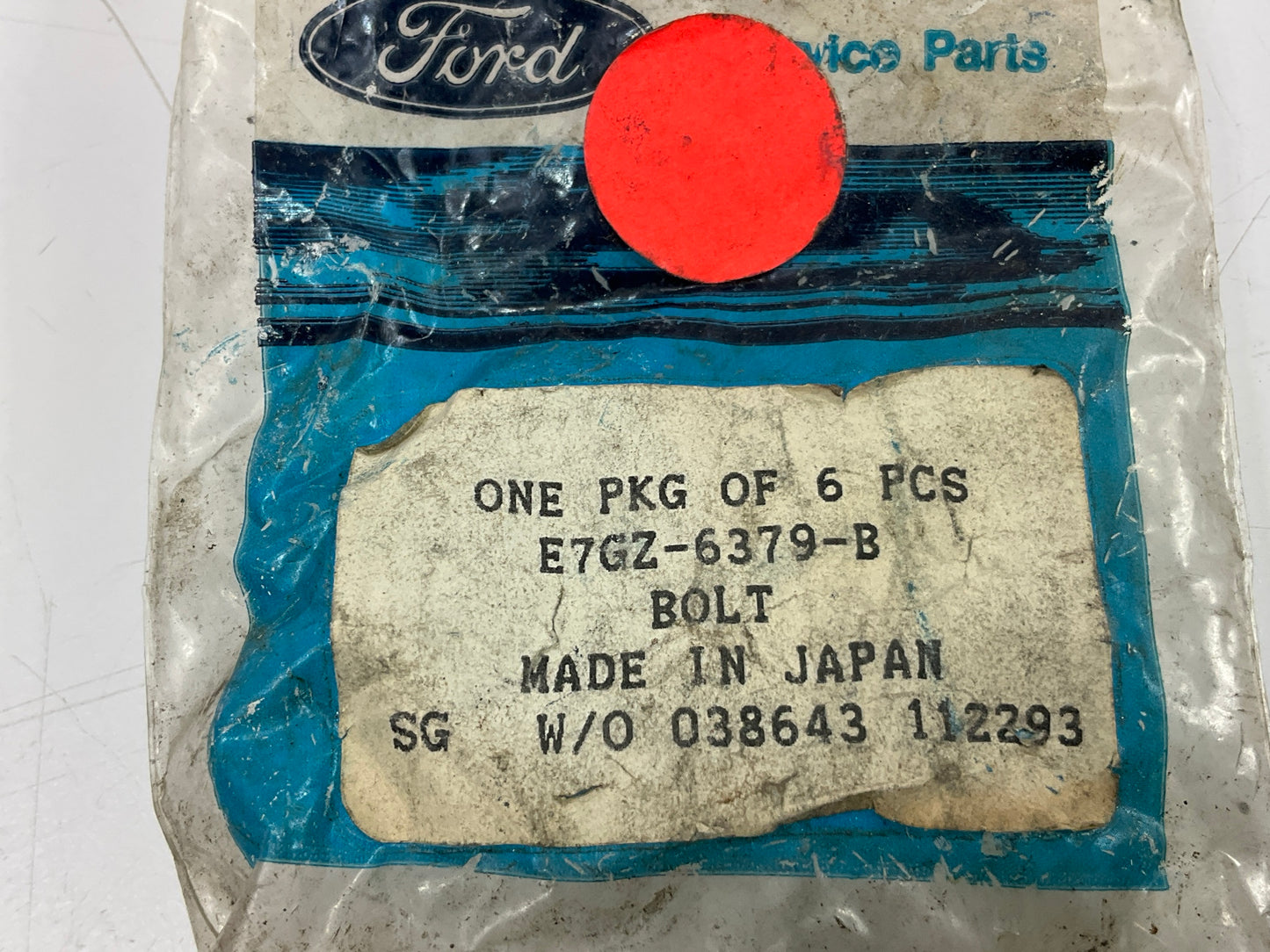 (6) NEW Ford E7GZ-6379-B Flexplate Crankshaft Bolt 1987-1989 Mercury Tracer 1.6L