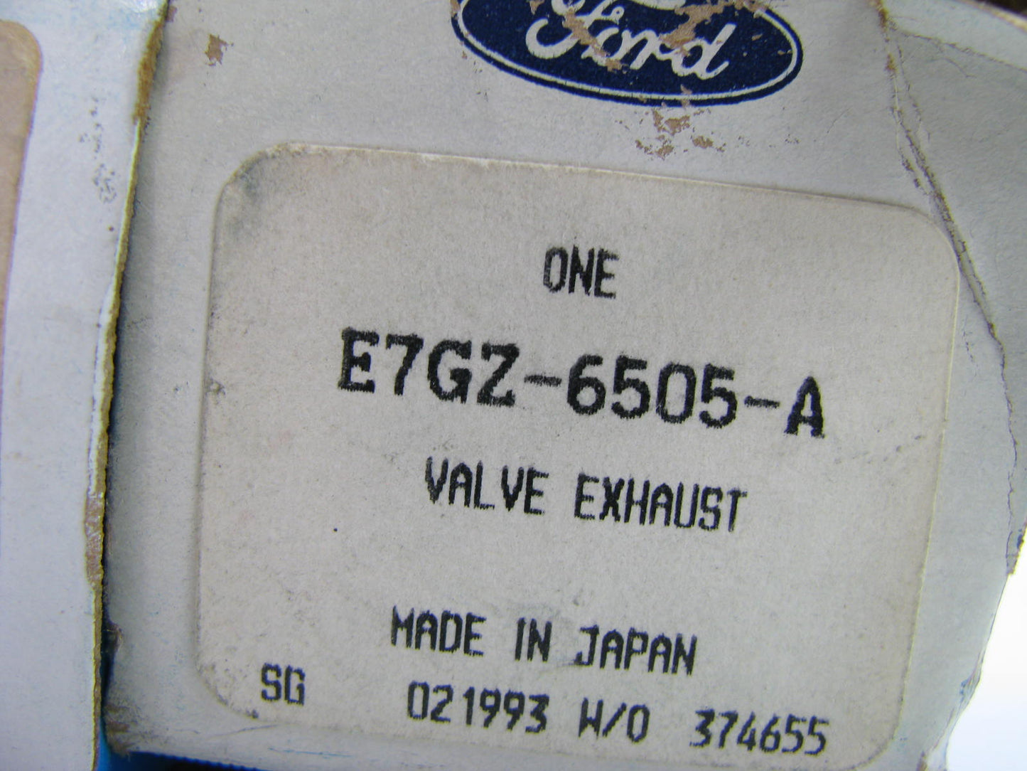 (4) NEW - OEM Ford E7GZ-6505-A Engine Exhaust Valve 1986-1989 1.6L-L4