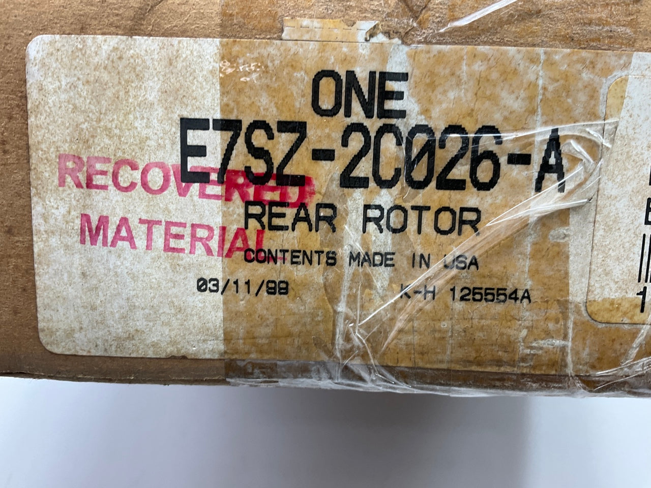 NEW GENUINE OEM Ford E7SZ-2C026-A REAR Disc Brake Rotor