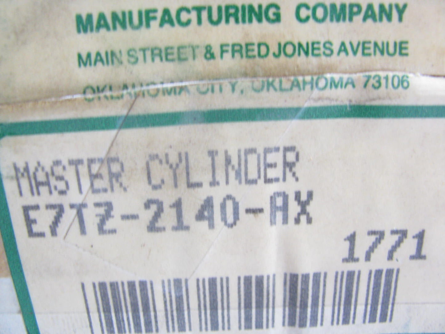 REMAN - OEM Ford E7TZ-2140-AX Brake Master Cylinder 1987 E-150 Econoline