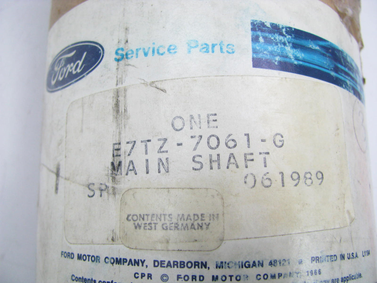 NEW - OEM Ford E7TZ-7061-G Manual Transmission Mainshaft For ZF5 2WD 16-3/8''