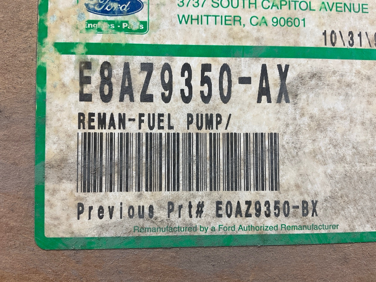 Reman E8AZ-9350-AX Mechanical Fuel Pump OEM For Ford 1980-1989 5.8L