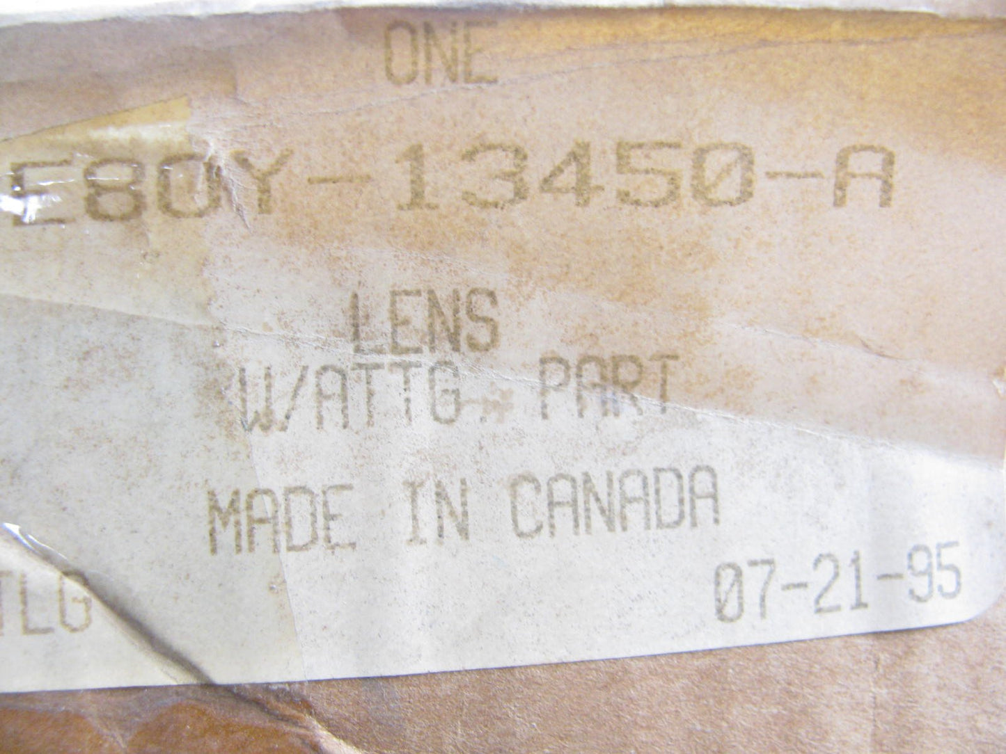 NOS OEM 1988-1989 Lincoln Continental Tail Light Lamp LENS ONLY RH E8OY-13450-A