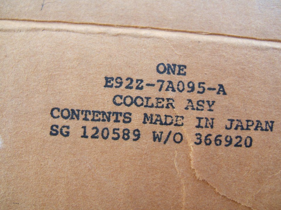 NOS OEM Ford E92Z-7A095-A Auto Trans / Power Steering / Engine Oil Cooler 9x2.5''