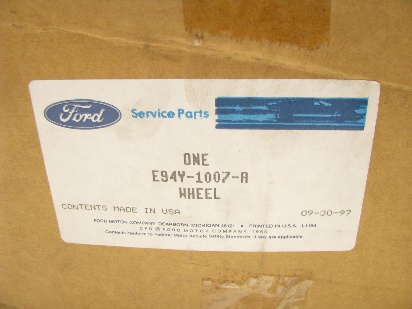 NEW - OEM Ford E94Y-1007-A Wheel Rim Type 3 Polycast 1989-1991 Mercury Sable